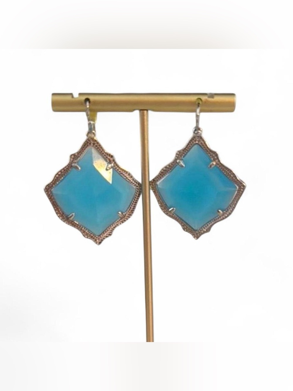 Elegant Blue Silver Earrings